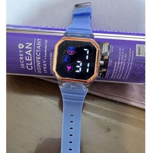 Ls guess Watch Date Active strap rubber ring rosegold Women's Watch. 