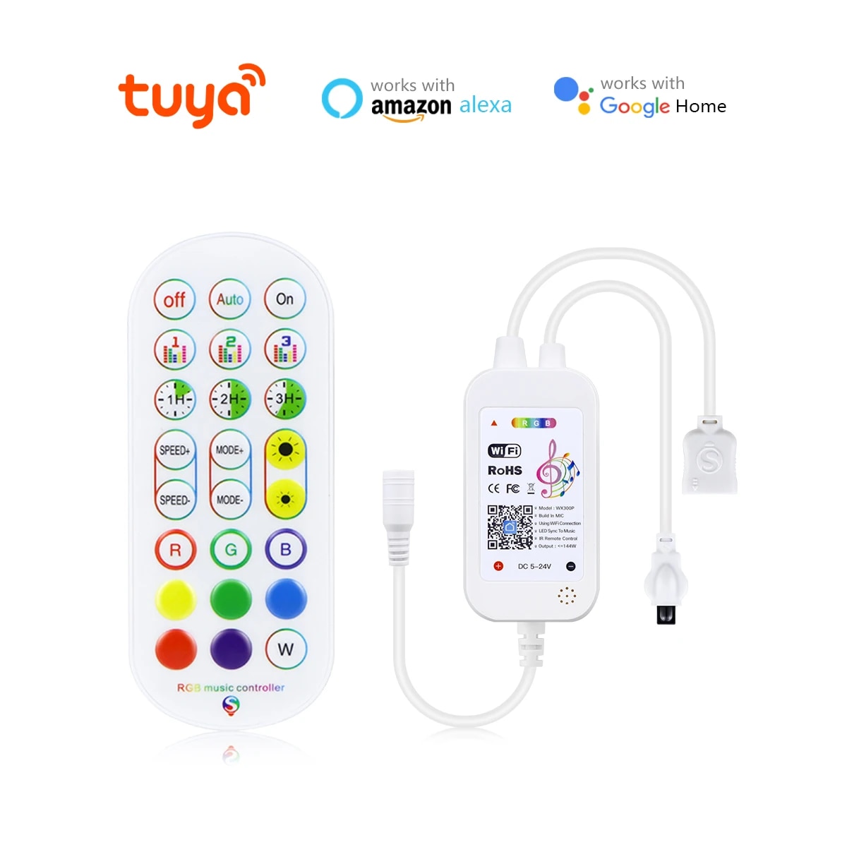Homekit Smart Home RGB Led Controller,Tuya LED Strip Controller,Wifi Switch for 12V EU US Plug Power Supply 5050/2835 Neon Light. 