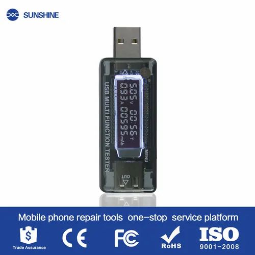 SUNSHINE SS-302A Digital Dispay USB Tester Current Voltage Charger Capacity Doctor Quick Charge Power Bank Meter Voltmeter. 