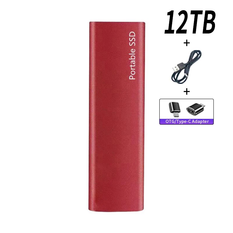 External Hard Drive Portable SSD 1TB High Speed Solid State Drive USB3.1 Type-C Interface Mass Storage Hard Disk for Laptop/Mac. 