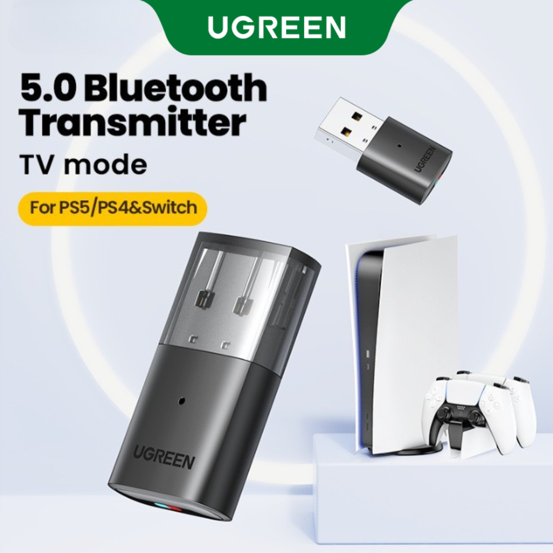 UGREEN USB Bluetooth 5.0 Transmitter Audio Adapter for Nintendo Switch, Switch Lite,PS4, PS4 Pro