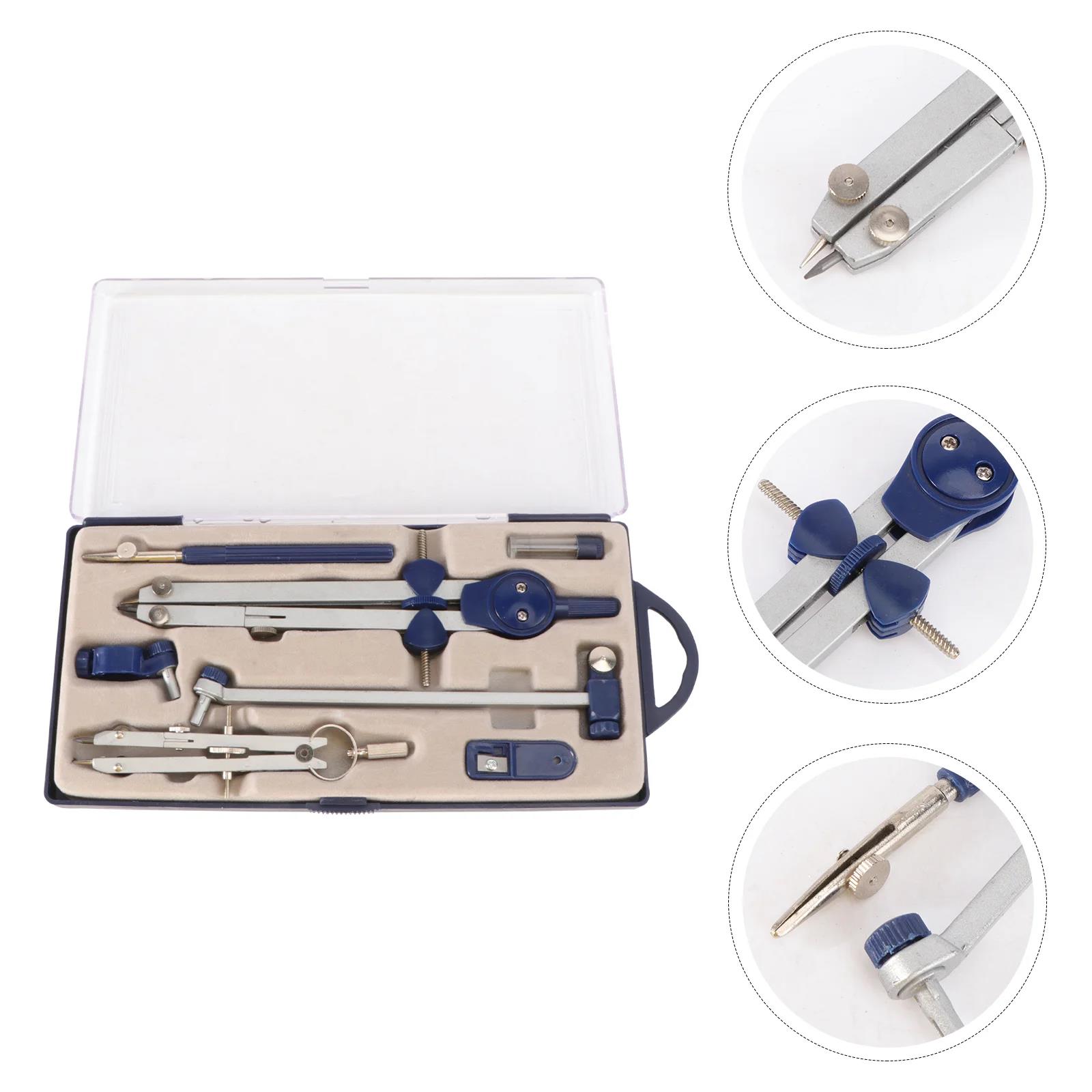 Professional Compass Set Metal Drafting Compass Kit with Extension Bar Metal Compass Geometry Set for Students Office Worker Amour zii. 