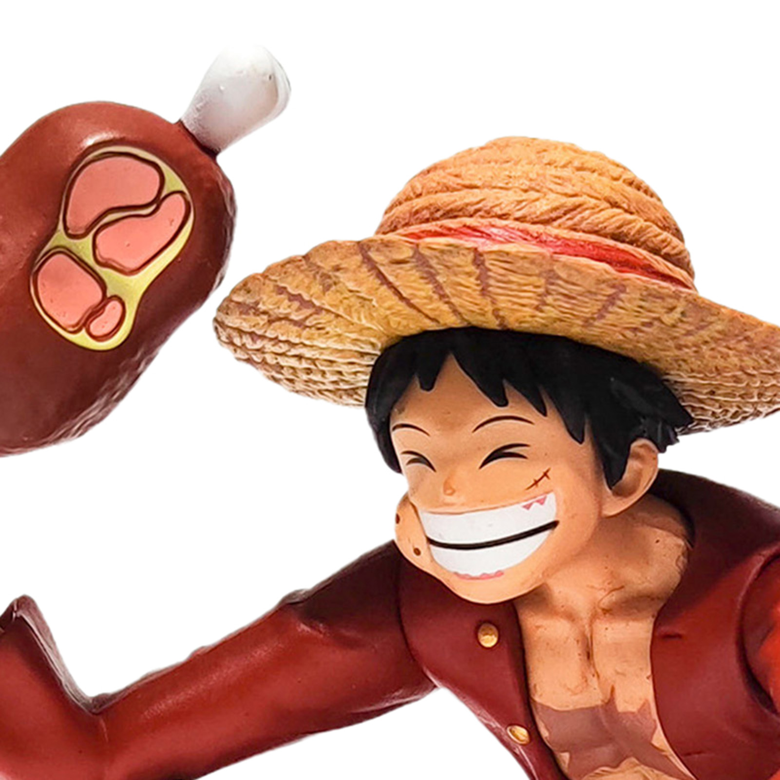 Figurine Model Wear-resistant One Piece Anime Squatting Luffy Desktop Decoration. 