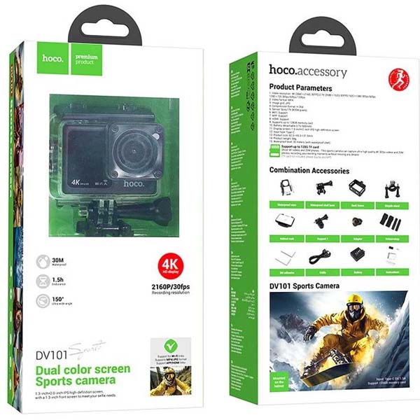 Hoco DV101 Dual Color Screen Sports Action Camera