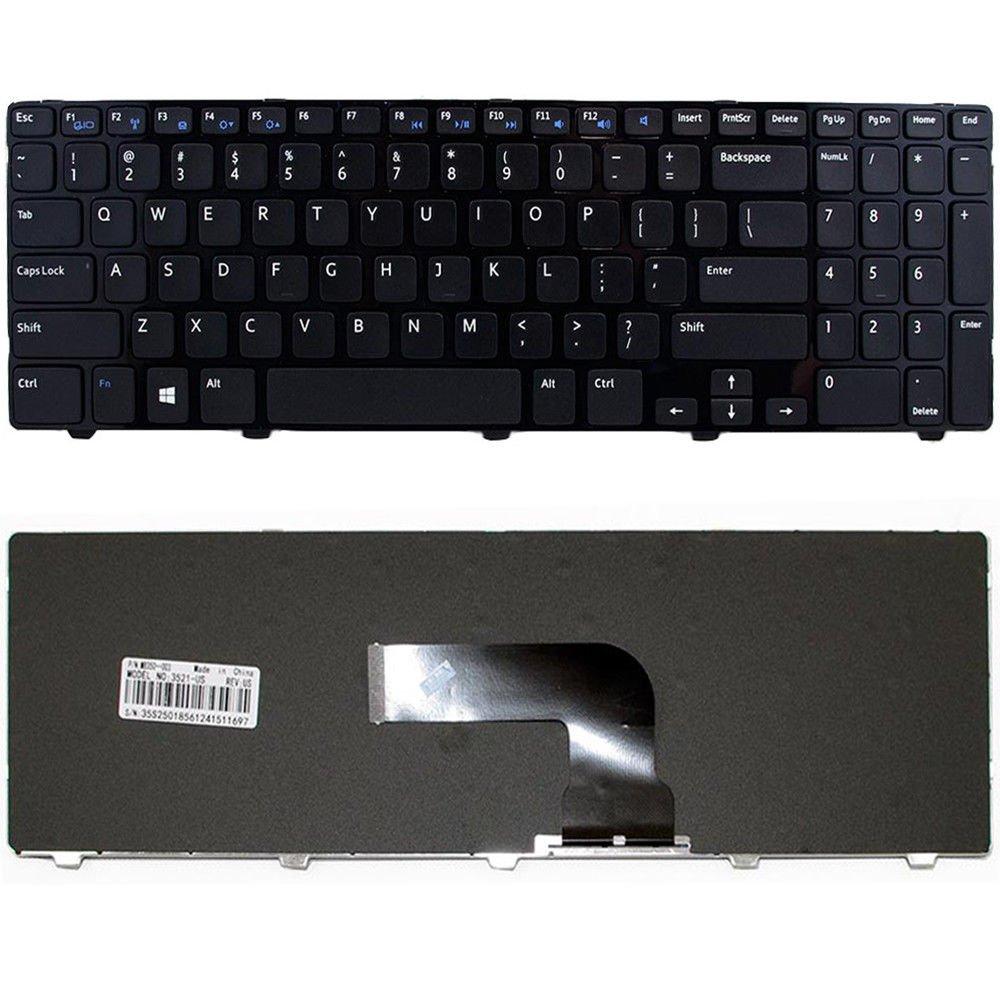Laptop Keyboard For Delll Inspiron 15 3521 3537 15R 5537 5521 Vostro 2521 Series Laptop US 0YH3FC PK130SZ2A00 -Black with Frame