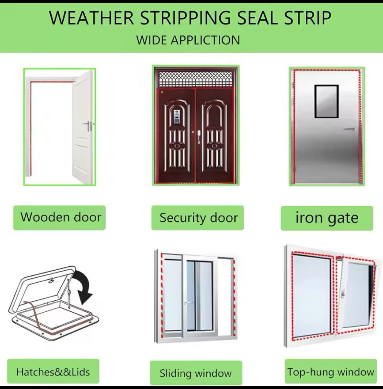 Window sealing strip, Weather Stripping Door Seal, Window And Door Seal Strip, Soundproofing Self-AdhesiveSoundproofing Self-Adhesive Backi Backing D-Shape Door Weather Strip Model-Rubber seal-501. 