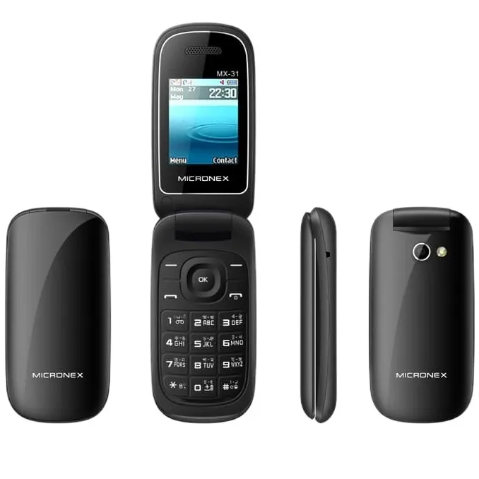micronex MX-31 folding feature phone with one years warranty. 