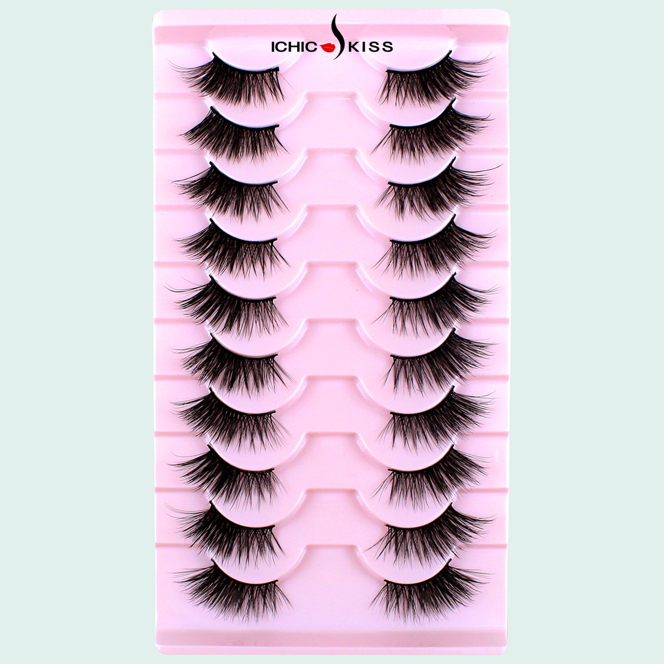Separated False Eyelashes, 10 pairs 11mm naturally cute half-eye eyelashes, Lightweight handmade soft artificial mink eyelashes JokeT. 