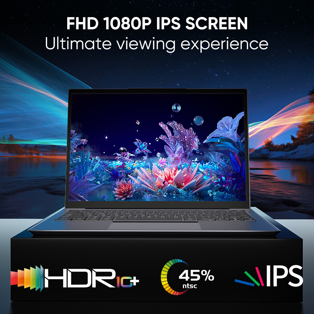 Dopesplay 14.1inch Portable Lapdock Monitor Keyboard Built-in 5000mAh Battery 1080P IPS Screen Display For Laptop Steam Deck Mac. 