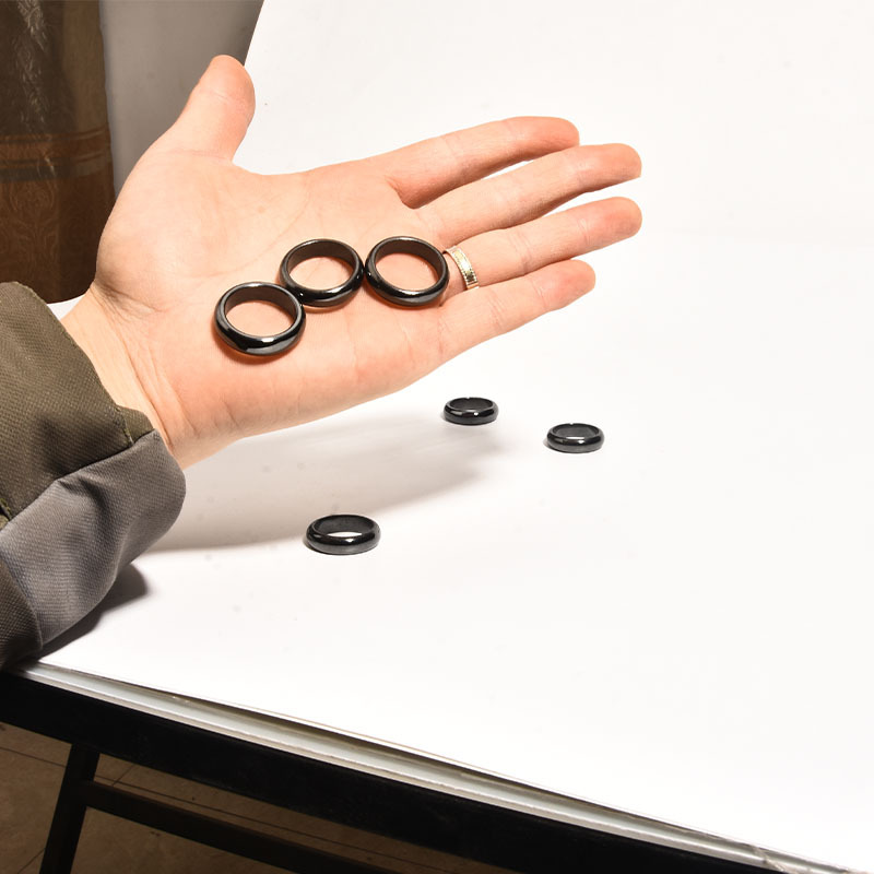 Amazon Magnetic Ring 6T curved hematite ring / magnetic shank / magnetic bracelet. 