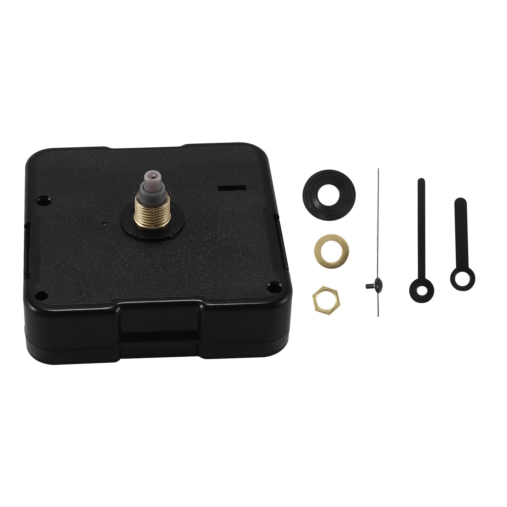 Clock Movement with Short Hands, 4/ 25 Inch Maximum Dial Thickness, 3/ 5 Inch Total Shaft Length. 