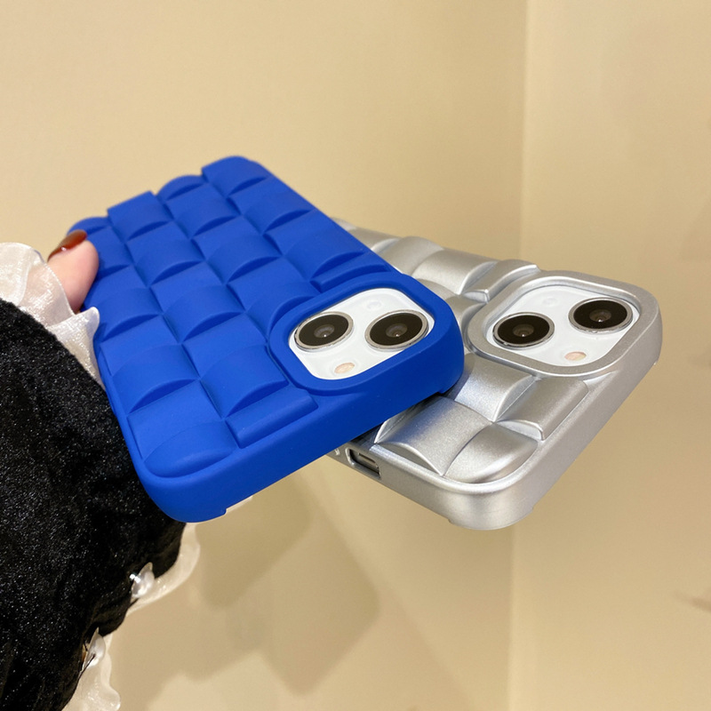 iphone13promax Phone case tpu Three-Dimensional Magic Cube Woven Pattern 14 Suitable for Apple 15 Personality shell. 
