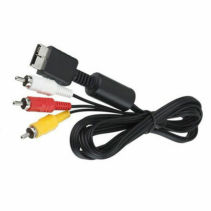 Multi Out AV Cord Video/Audio Cable 3 RCA Flat For Playstation PS PS2 PS3. 
