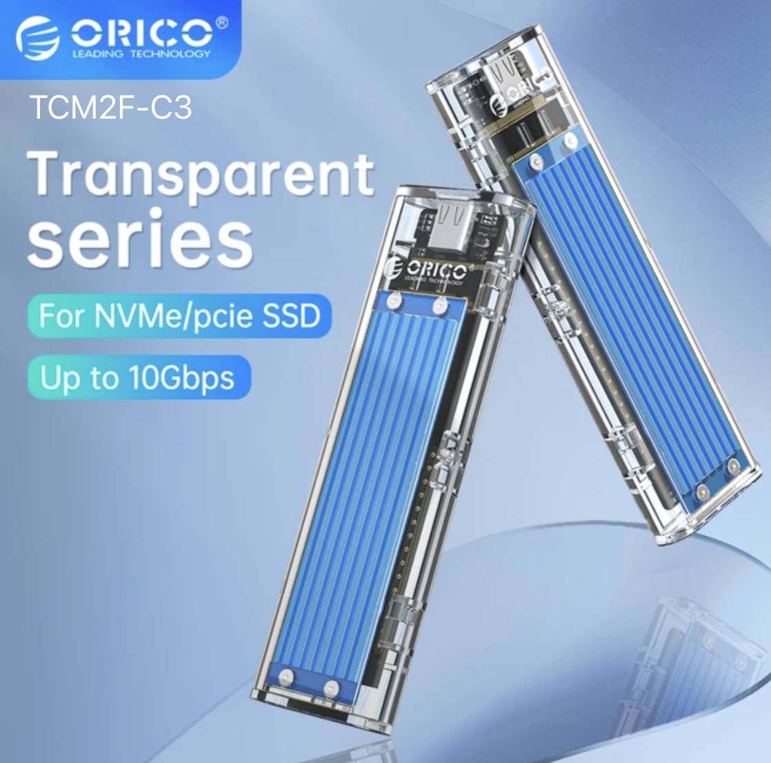ORICO TCM2F-C3 M2 SSD Case NGFF M.2 to USB3.1 Type C 5Gbps Transparent Hard Drive Enclosure For m.2 NGFF SATA B Key SSD Disk Box