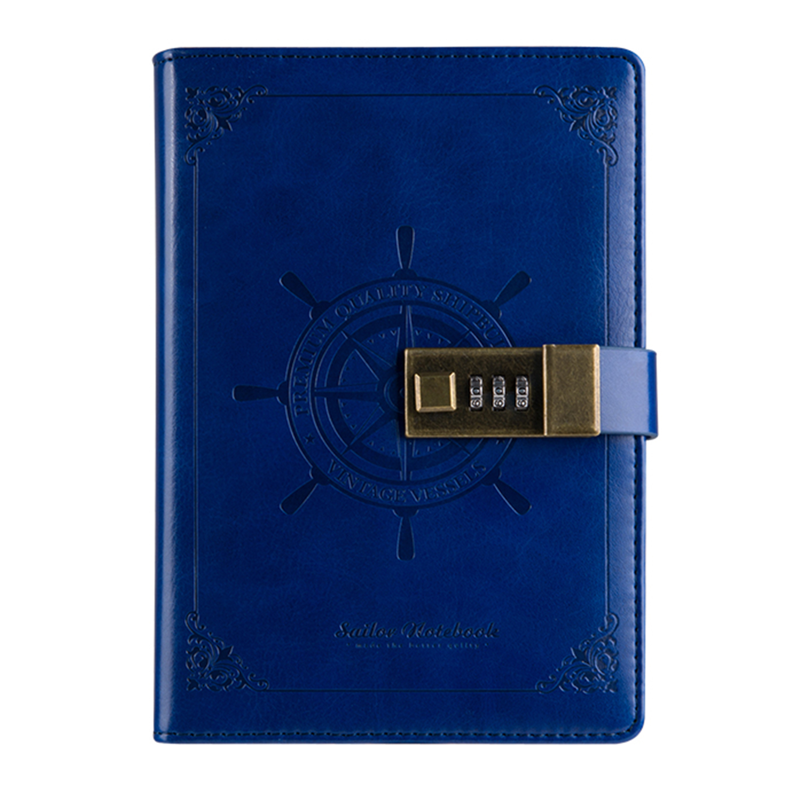 Vint-age Journal Diary with Lock B6 PU Cover Retro Notebook 3-Digit Password Combination Lock Private Journal Line Pages Writing Gift for Boy. 