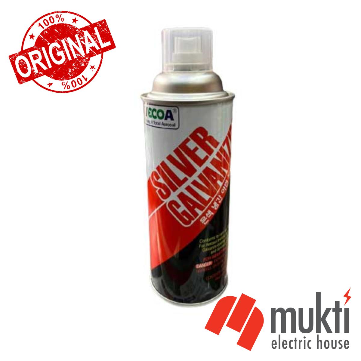 YECOA Silver Galvanizing 420ml Metal Zinc Based Corrosion Protector Spray Aerosol Anti-corrosion Metallic Paint Coating
