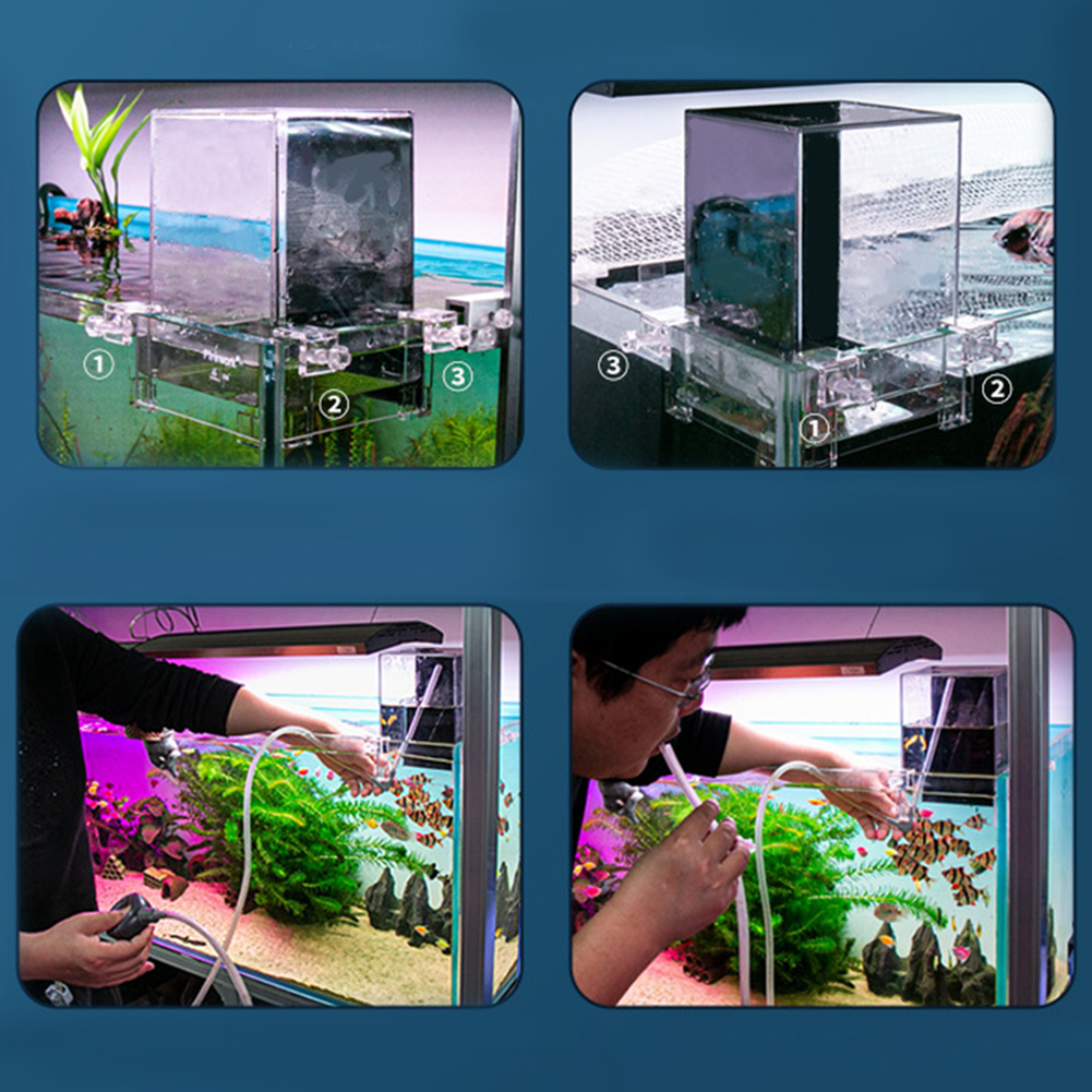 Acrylic Fish Tower Aerial Extender Fish Tank For Ecological Landscaping Convenient Observation Viewing Area Increase Bigger Space. 
