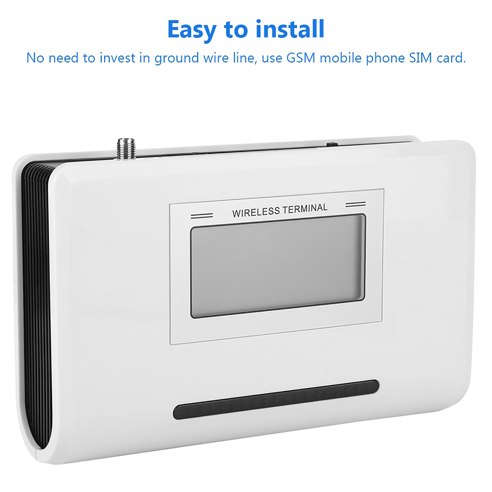 Fixed Wireless Terminal GSM SIM Phone Caller LCD LED 850/900/1800/1900MHz Alarm. 