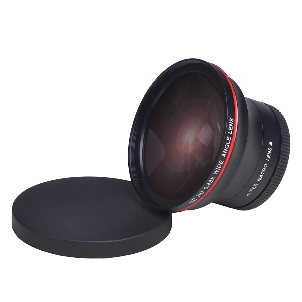 52MM 0.43x Professional HD Wide Angle Lens (w/Macro Portion) for Nikon D7100 D7000 D5500 D5300 D5200 D5100 D3300 D3200 D3100. 