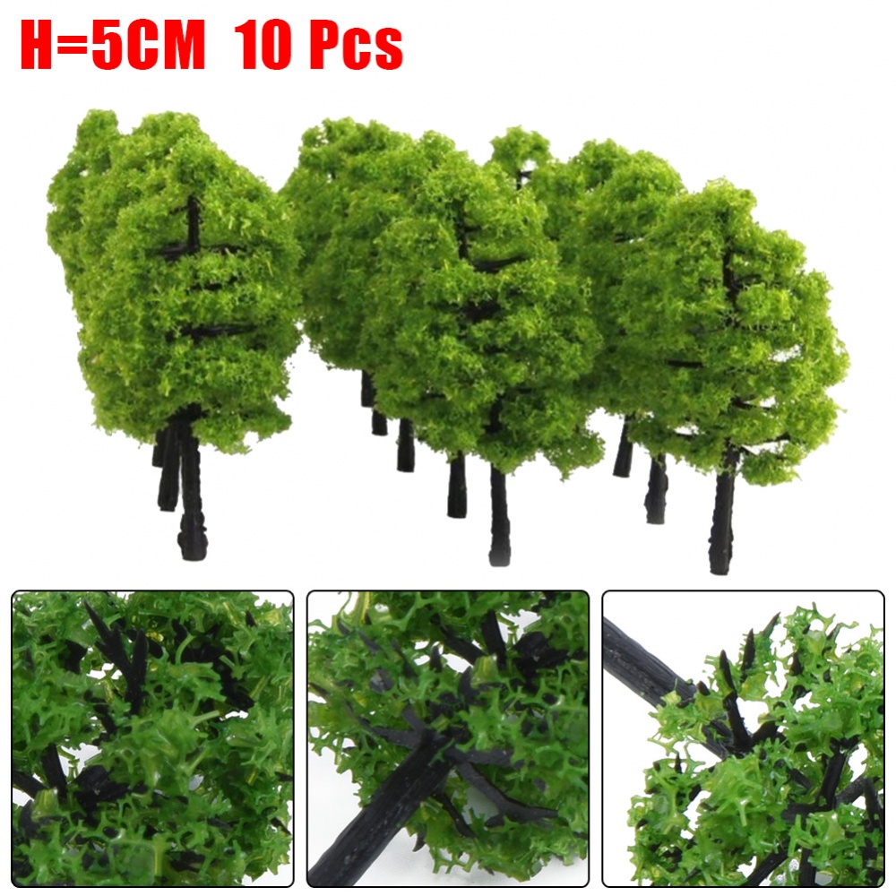 NovaNest 10pcs 5cm Train Railroad Model Trees Scale Tree Park Scenery Landscape Gifts Scenario trees