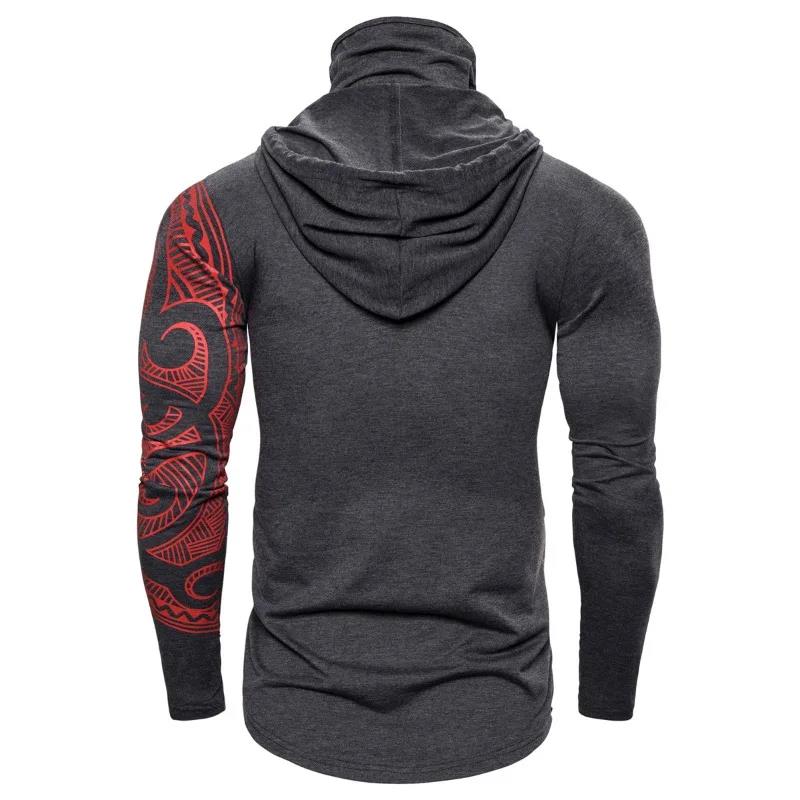 Autumn New Hooded Fashionable Street Style Hoodie Halloween Mask Print Design Ninja Sweatshirt Men Clothing. 