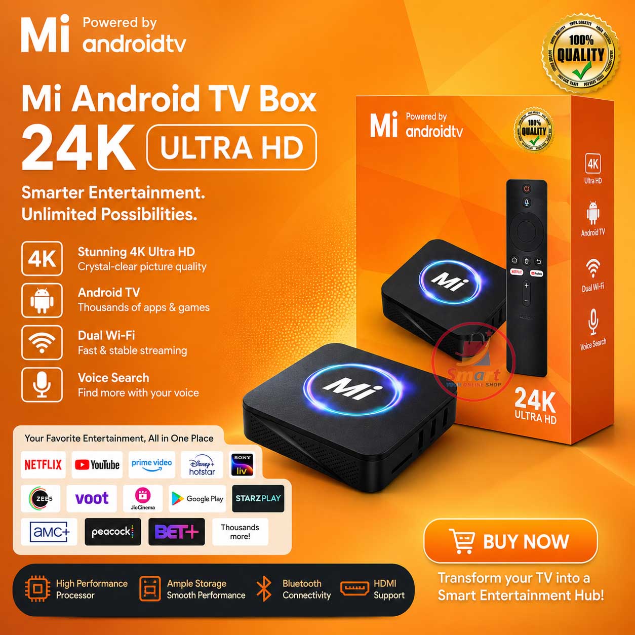 SET TOP BOX mi 8K ULTRA HD16GB I 256GB I 5G I Android 13 Smart TV BOX