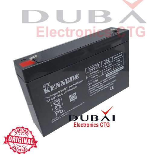 Lead Acid 6v 7Ah ST Kennede Battery For Rechargeable Fan Kids Ride On