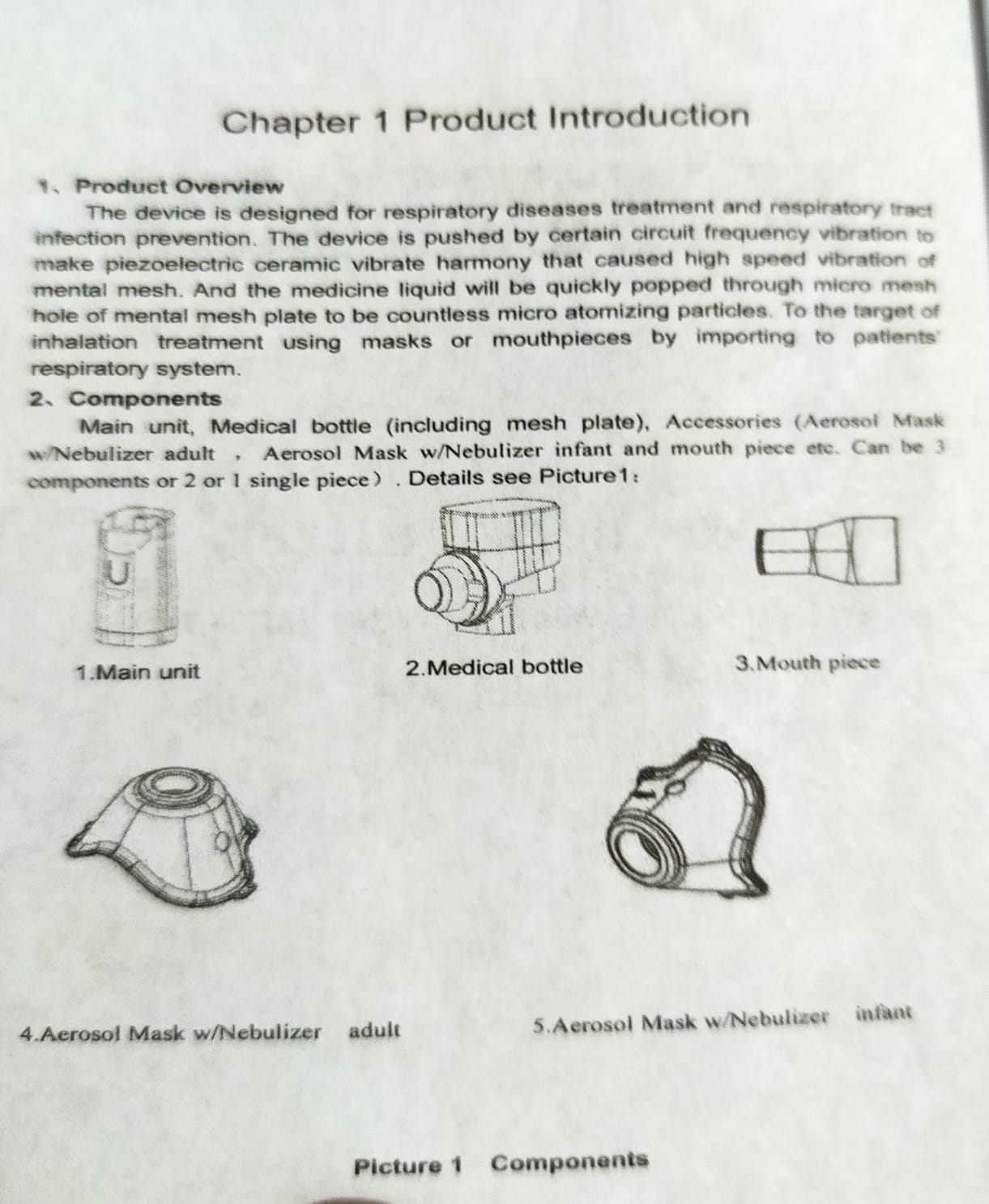 MESH NEBULIZER instruction manual jsl-w303. 