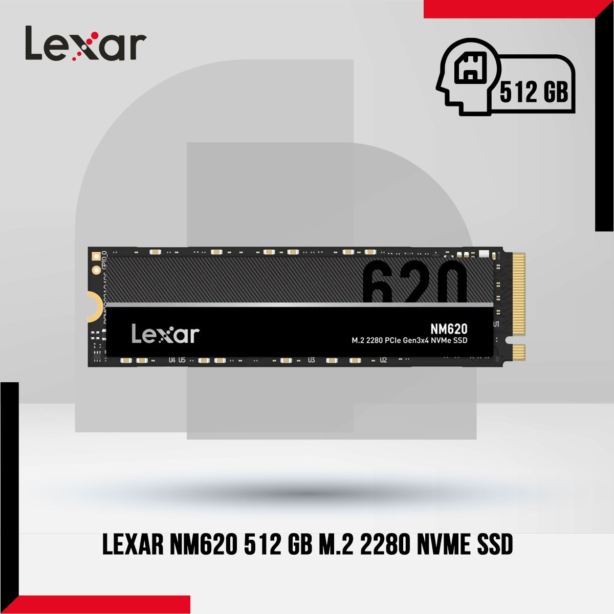 Lexar NM620 512GB 2280 NVMe SSD with NVMe Standard PCle