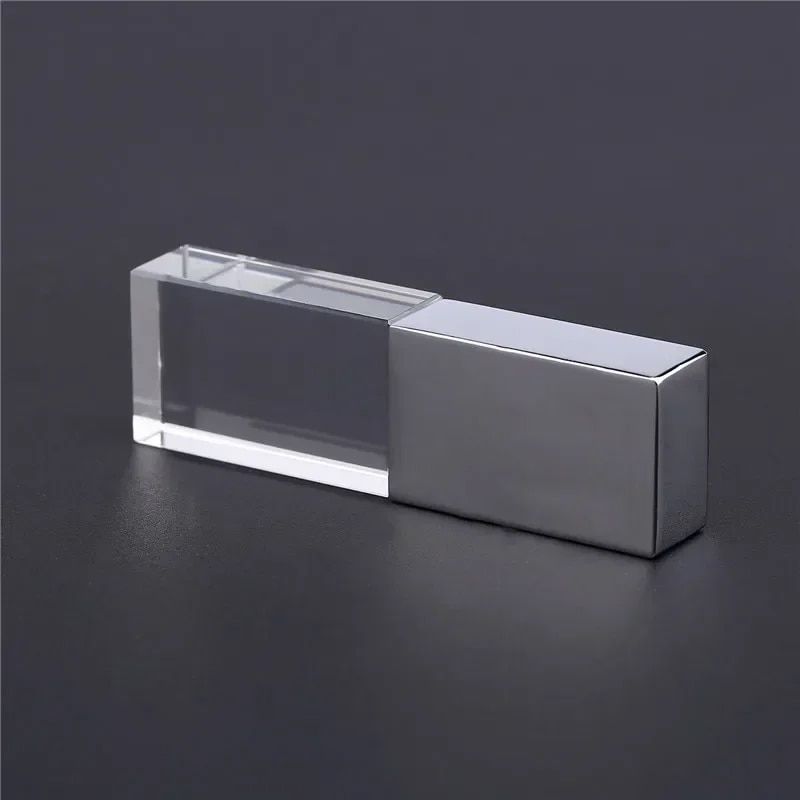 JASTER Crystal Pen Drive 128GB Free Custom Logo Memory Stick 64GB Will Emit Light USB Flash Drive 32GB Creative Pendrive 16GB. 