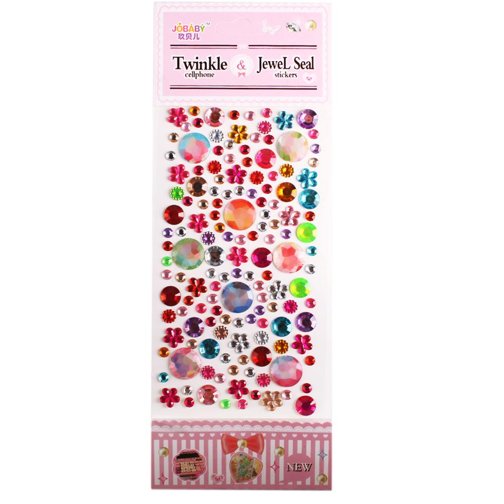 Multicolor Rhinestone Stickers DIY Self Adhesive Colorful Gem Embellishment Stickers. 