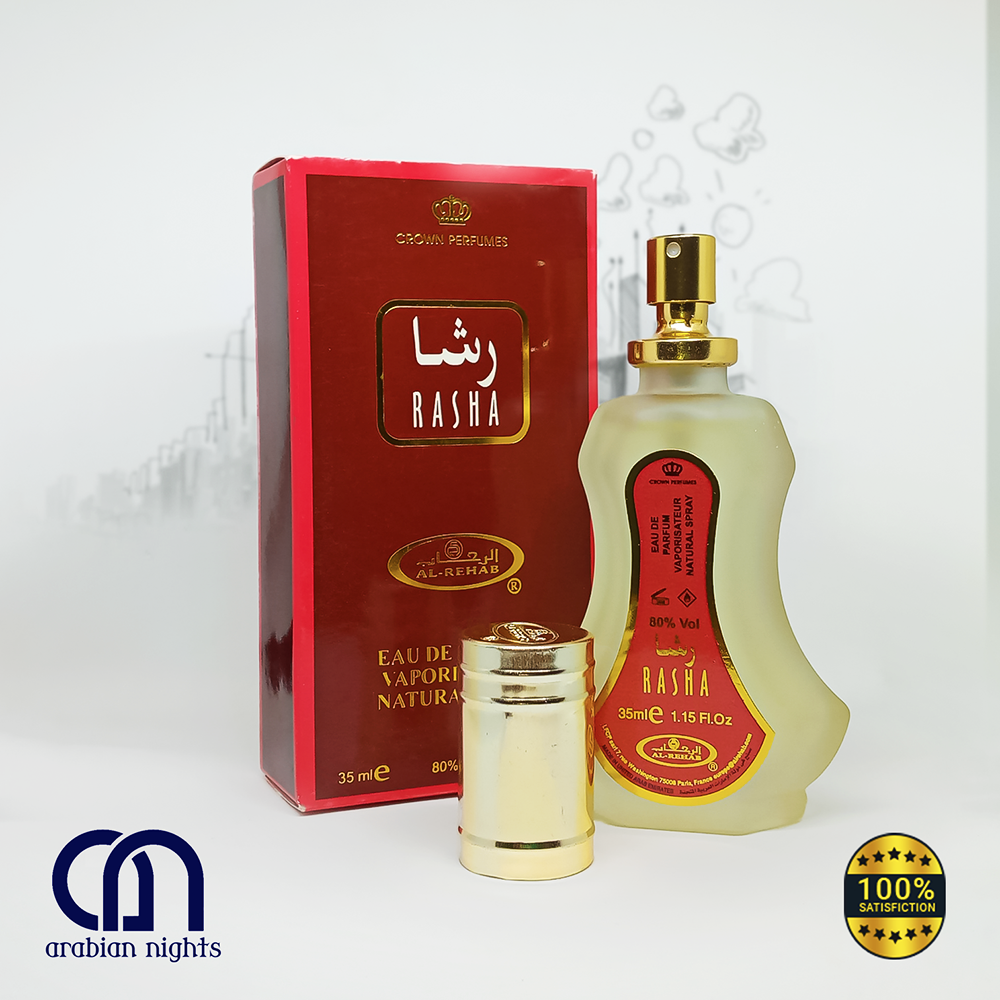 Al Rehab Rasha Eau De Natural Perfume Spray 35 ml For Men and