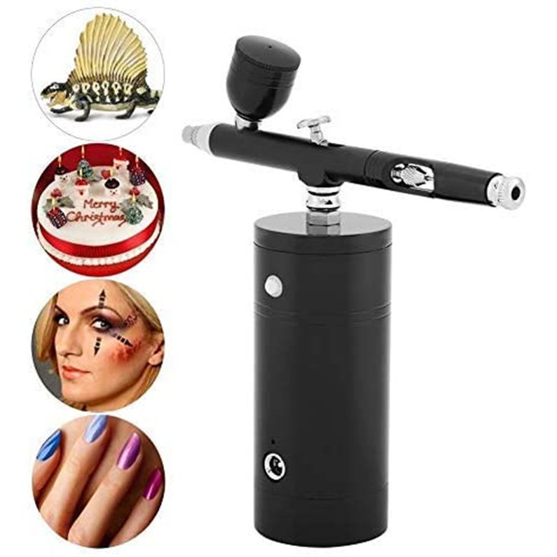Multi-Purpose Cordless Mini Airbrush Set Spray Pump Gen Pen Air Compressor Kit. 
