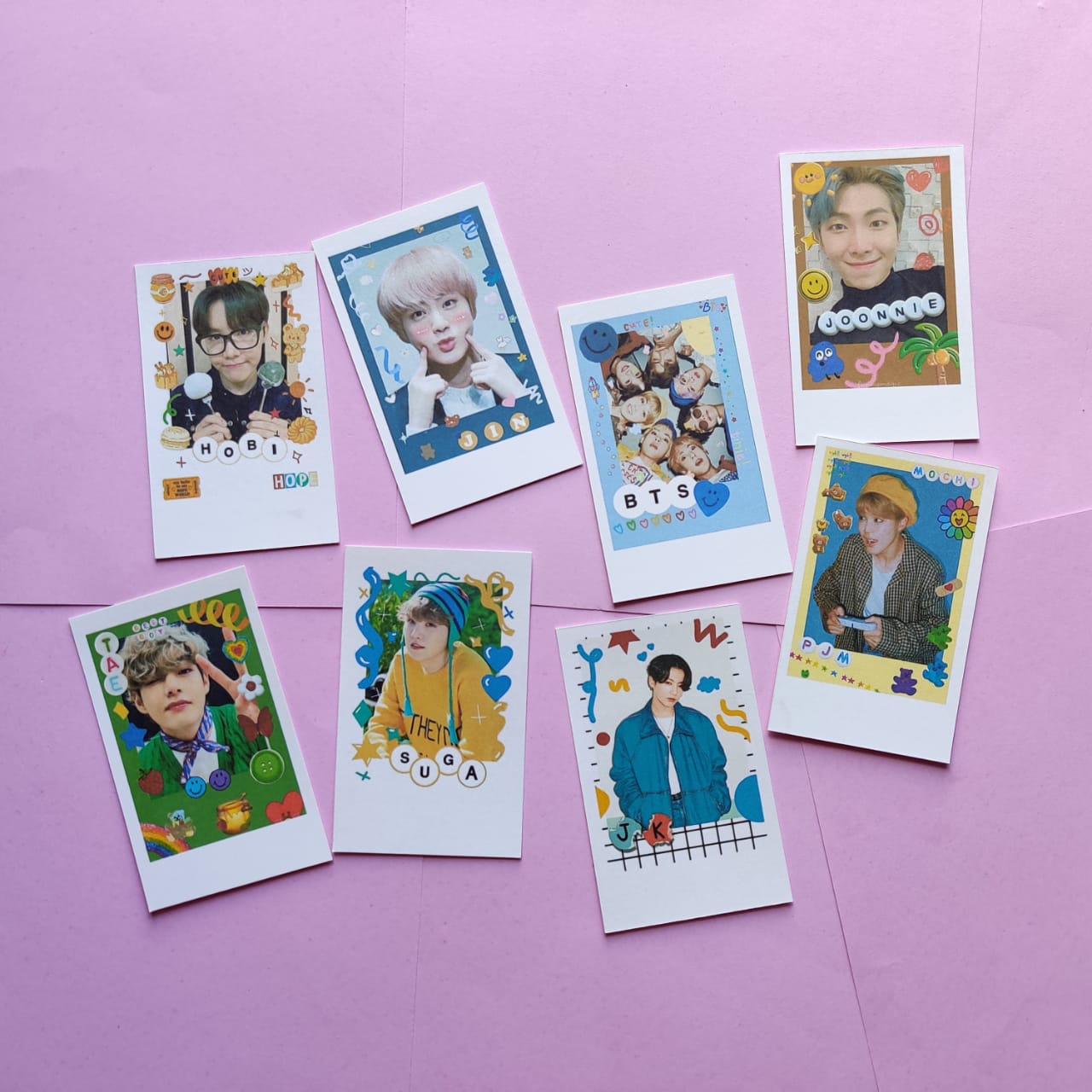 Customized Polaroid style Cards 3"*4" (8 piece set)//choose your own custom design and get your customised photocards.