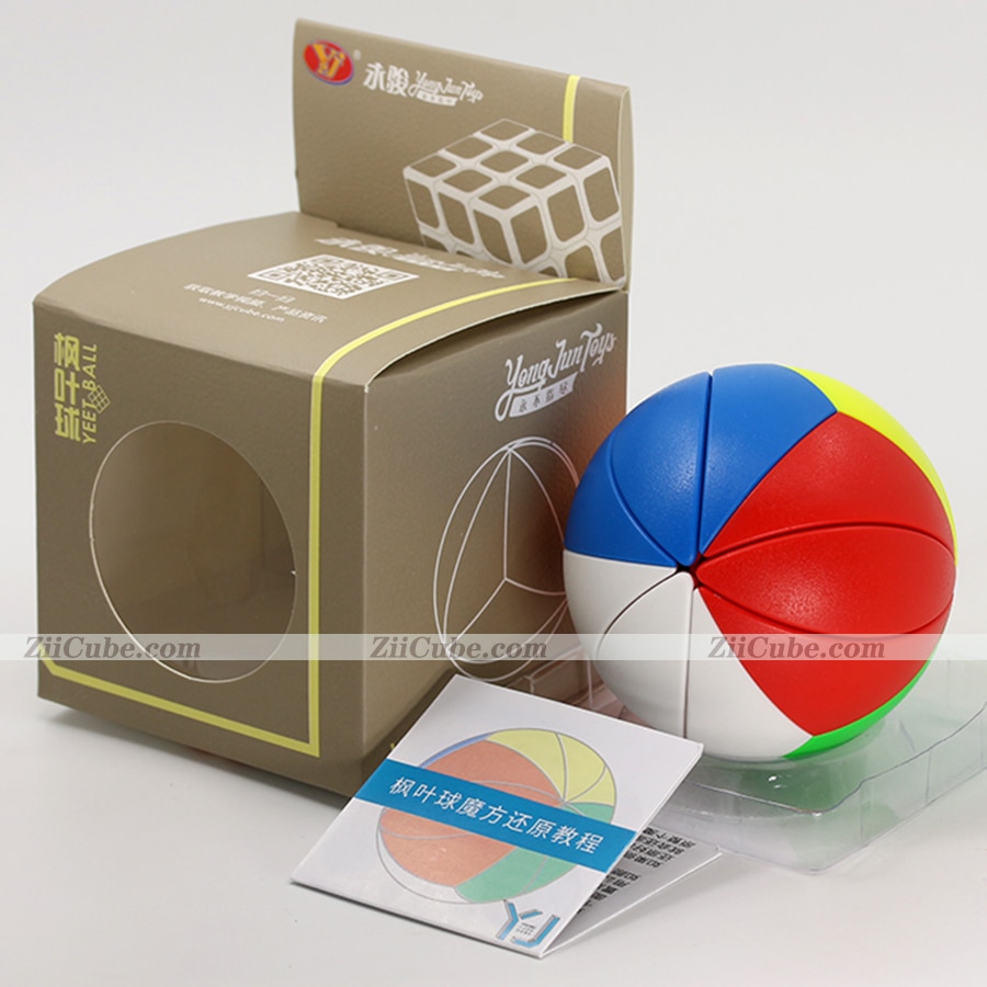 【happy one】Magic Cubes Puzzle YongJun YJ Maple Skew Yeet Ball Anti Stress Round Shape Colorful toy game cubo. 