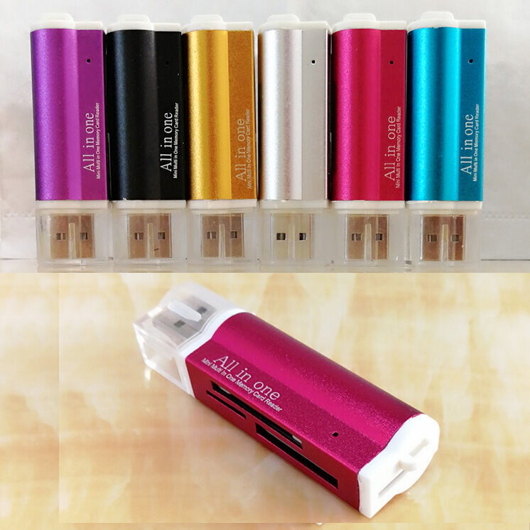 Lighter aluminum alloy USB2.0 four in one multifunctional card reader