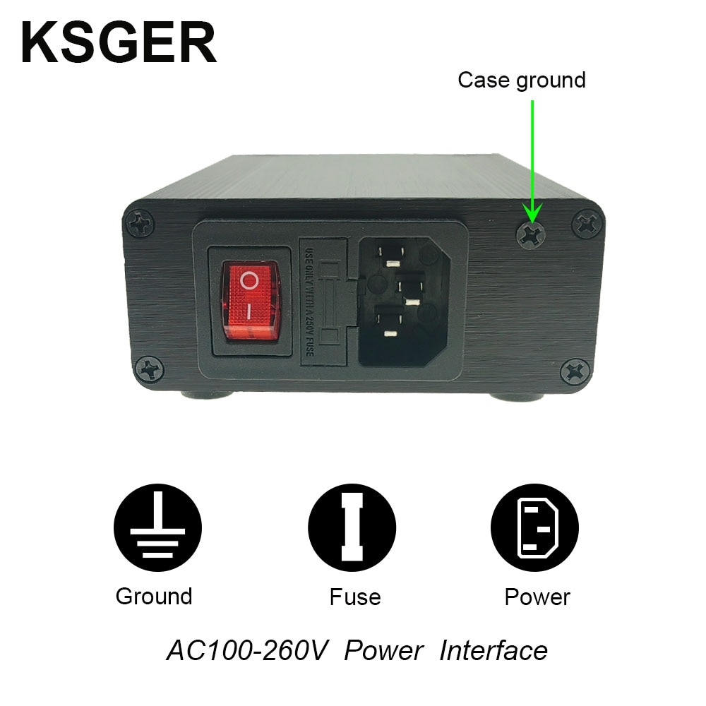 KSGER T12 Soldering Station STM32 OLED V2.1S Digital Electric Controller Aluminum Alloy DIY Kits Welding Tools T12 Iron Tips. 