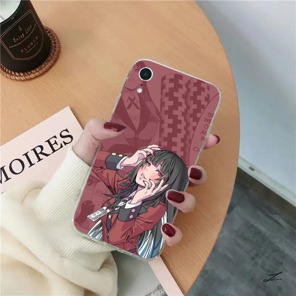 Kakegurui Jabami Yumeko Phone Case for iPhone 15 8 7 6 6S Plus X SE 2020 XR XS 14 11 12 13 Mini Pro Max Mobile Case. 