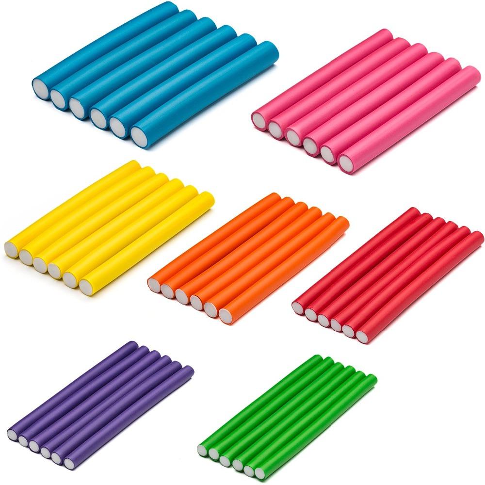42 Pieces Bendy Twist Curler Maker Soft Foam Hair Roller. 