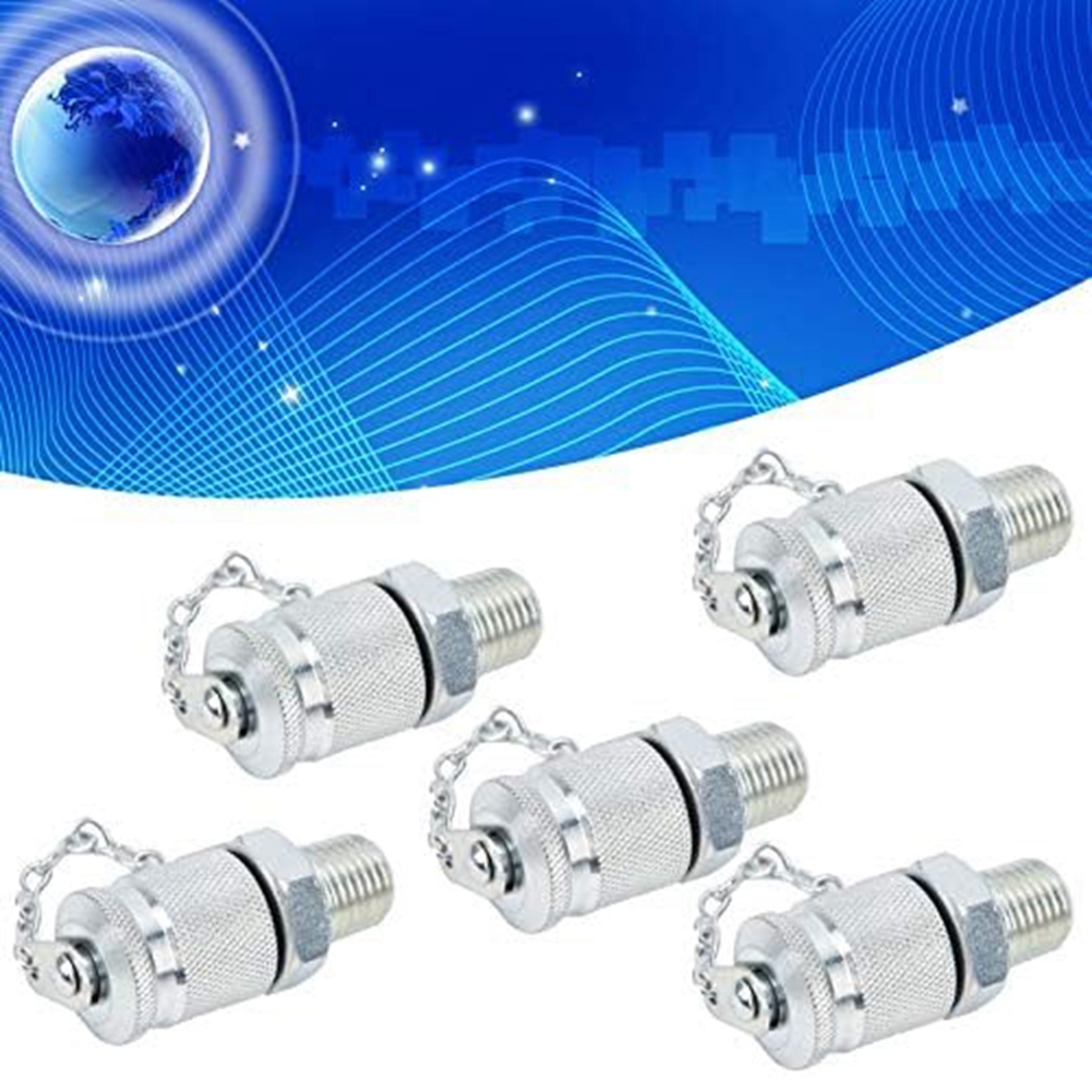 Hydraulic Test Fitting Kit, Hydraulic Test Adapter for PT/PPT Series Fittings,NPT1/4,5PCS Durable Easy Install Easy to Use. 