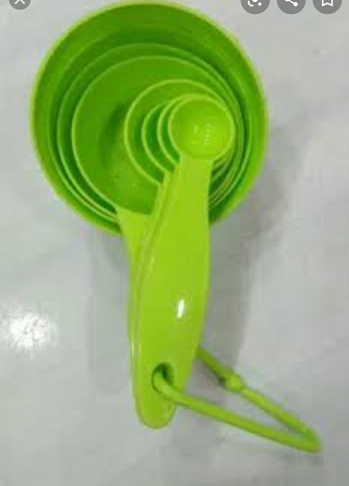 Measurement Cup Set (with 8 Pieces)- Green Colour