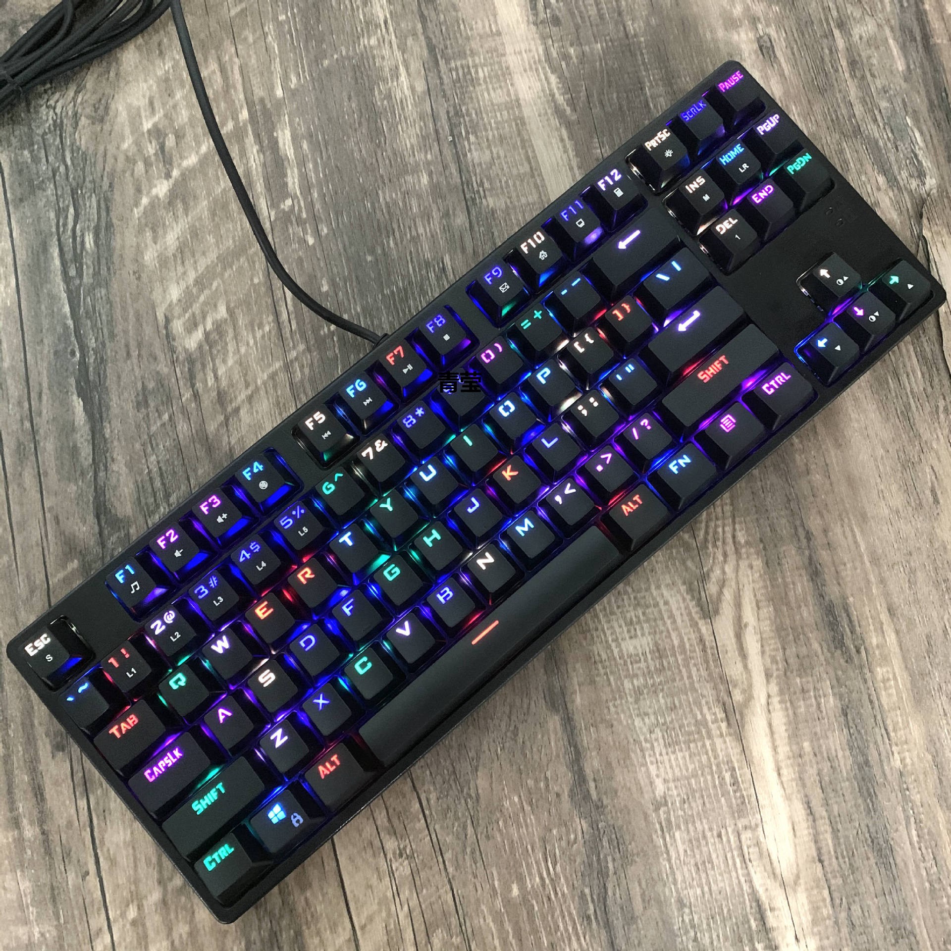 Sensonny-9 second-hand mechanical keyboard, 104 keys, 87 keys, black switch, brown switch, red switch, blue switch, mixed light, color-matching, green claw