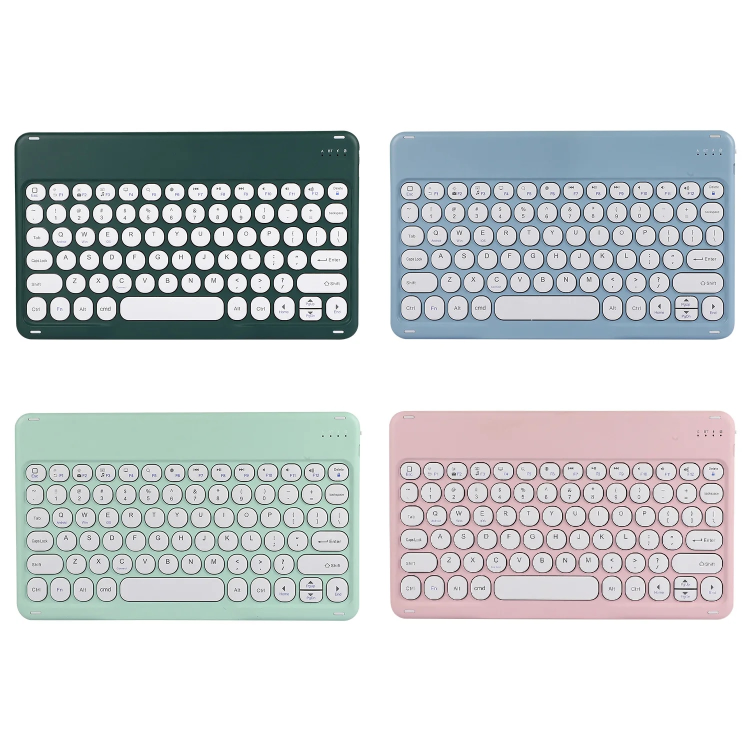 For iPad Keyboard Rechargeable Wireless Bluetooth-compatible Spanish French Korean Keyboard For iOS Android Windows Phone Tablet