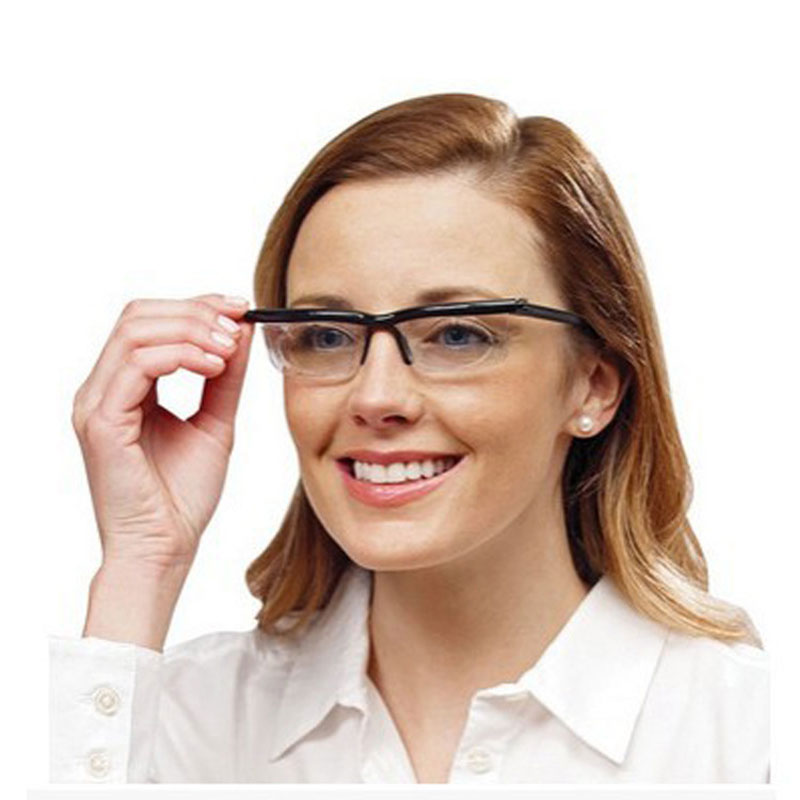 Adlens Focus Adjustable Men Women Reading Glasses Myopia Eyeglasses -6D to +3D Diopters Magnifying Variable Strength. 