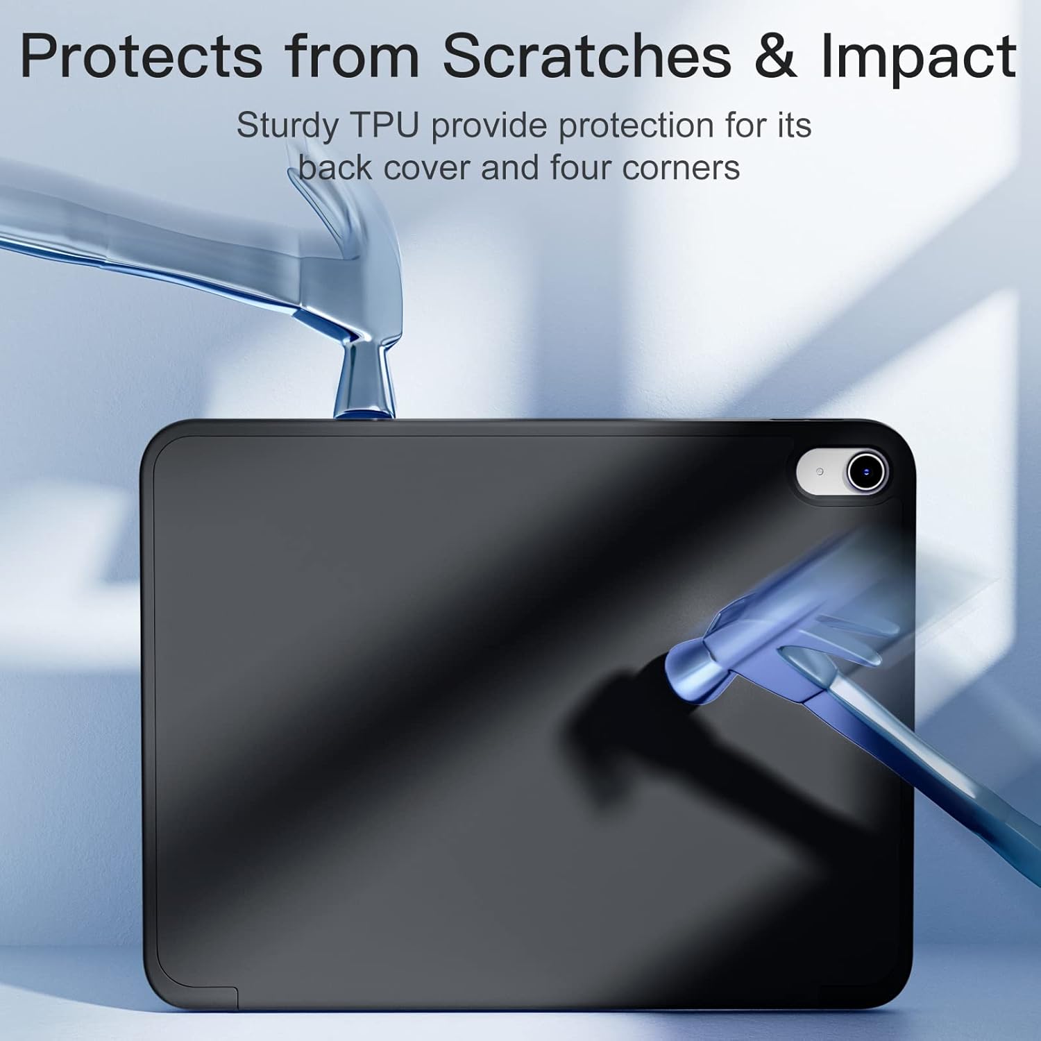 For Apple iPad 11th Generation (2025) 11 inches (11th generation) Luxury Premium Silk Texture Horizontal Flip Leather Cover with 3-folding Holder Smart Case with Apple Pencil Holder- For : A3355 (Global); A3356 (Global, China). 