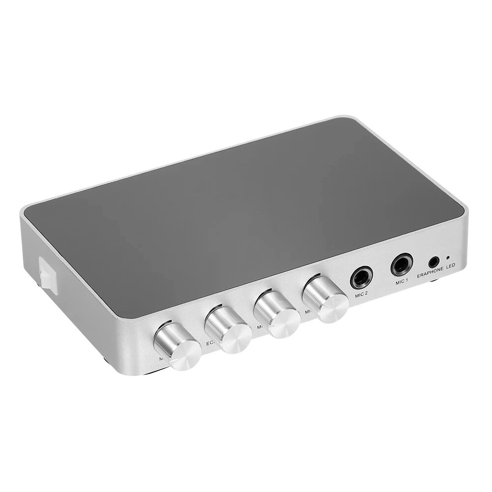 Karaoke Machine Karaoke Sound Mixer Portable Digital Stereo Audio Echo System 4K/2K HDMI Karaoke Amplifier with Dual Microphone. 