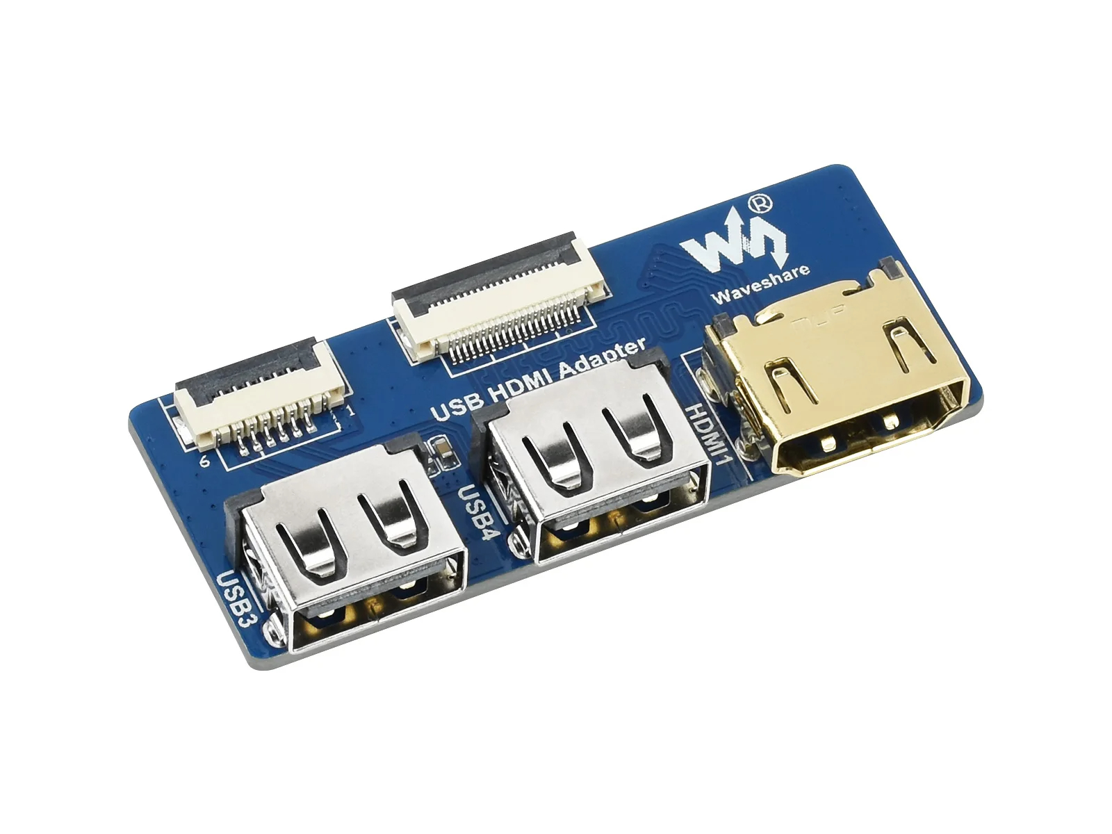Waveshare USB HDMI-compatible Adapter for CM4-IO-BASE, Adapting FFC Connector To Standard Connector. 
