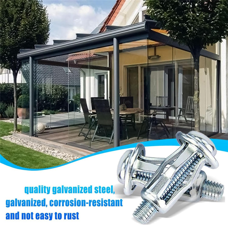80Pcs X 20 Expansion Nut Set Jack Nuts with Screws, Short Jacknut Expansion Nut Flat Head Threaded Insert Nut. 