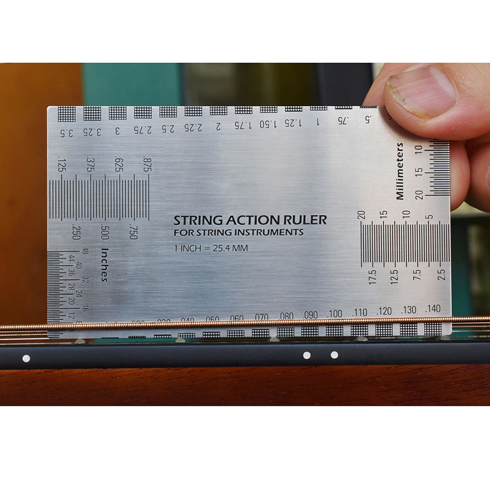 ph Baroque String Action Gauge Ruler Precise Measuring Ruler Set Up Tool Kit For Electric Bass Acoustic Guitar. 
