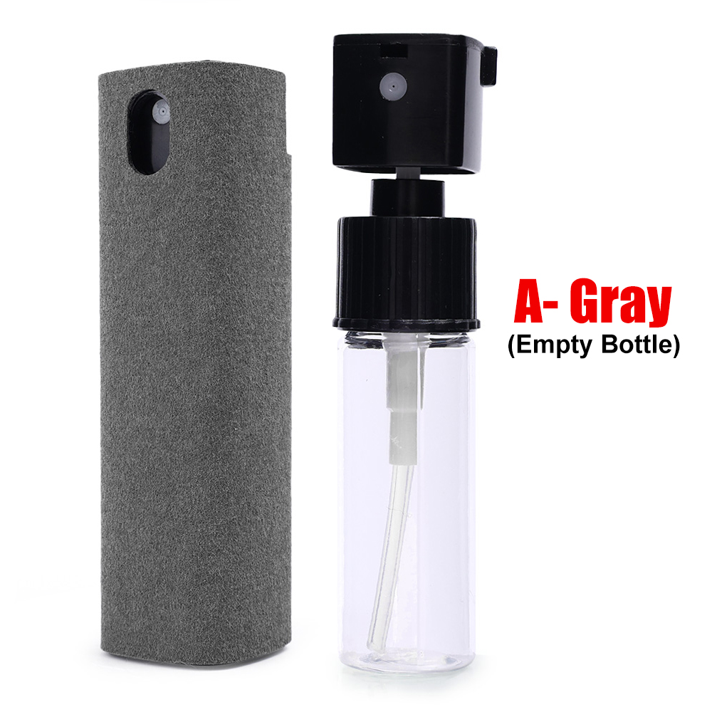 2 In 1 Phone Screen Cleaner Spray Bottle Computer Screen Dust Removal Microfiber Cloth Set Cleaning Tool for IPhone IPad Apple
